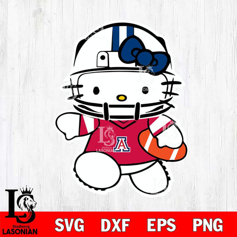 Arizona Wildcats Hello Kitty sport 8 Svg Eps Dxf Png File, NCAA svg, Digital Download, Instant Download