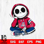 Arizona Wildcats Jack Skellington halloween Svg Eps Dxf Png File, NCAA svg, Digital Download, Instant Download