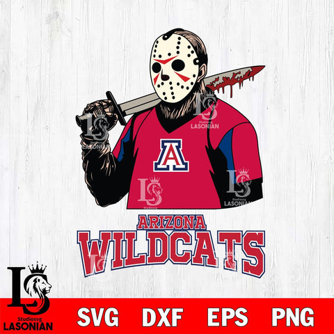 Arizona Wildcats Jason Voorhees 11 Svg Eps Dxf Png File, Digital Download