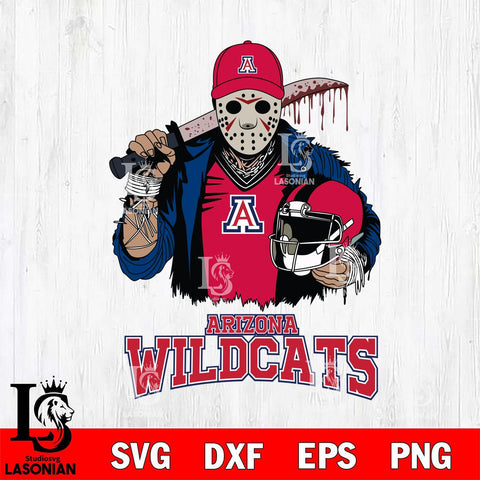 Arizona Wildcats Jason Voorhees 2 Svg Eps Dxf Png File, Digital Download