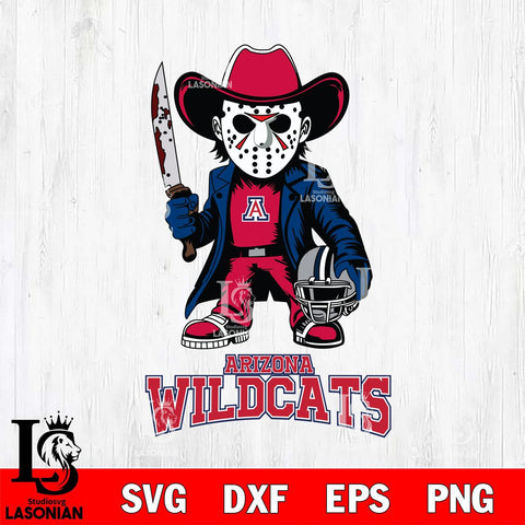 Arizona Wildcats Jason Voorhees 3 Svg Eps Dxf Png File, Digital Download