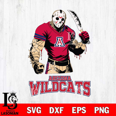 Arizona Wildcats Jason Voorhees Svg Eps Dxf Png File, Digital Download