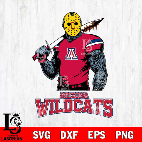 Arizona Wildcats Jason Voorhees 7 Svg Eps Dxf Png File, Digital Download