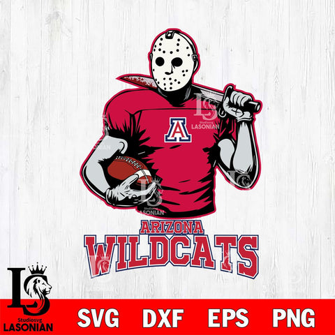 Arizona Wildcats Jason Voorhees 9 Svg Eps Dxf Png File, Digital Download