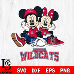 Arizona Wildcats Mickey Minnie Mouse Football Sit Svg Eps Dxf Png File, NCAA svg , File Cut , Digital Download , Instant Download, Cut Svg Files