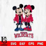 Arizona Wildcats Mickey Minnie Mouse Rugby Svg Eps Dxf Png File, NCAA svg , File Cut , Digital Download , Instant Download, Cut Svg Files