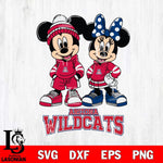 Arizona Wildcats Mickey Minnie Rugby Hoodie Svg Eps Dxf Png File, NCAA svg , File Cut , Digital Download , Instant Download, Cut Svg Files