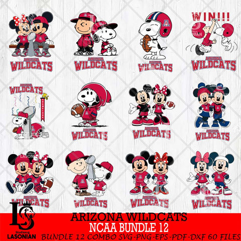 Arizona Wildcats NCAA Bundle 12 Svg Eps Dxf Png File,Bundle NCAA svg , Digital Download , Instant Download, Cricut File