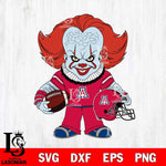 Arizona Wildcats Pennywise Horror Sport Svg Eps Dxf Png File, Digital Download