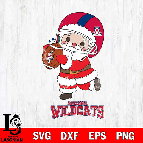 Arizona Wildcats Santa Claus Cute Svg dxf eps png pdf file,NCAA svg,Digital Download,Cricut file