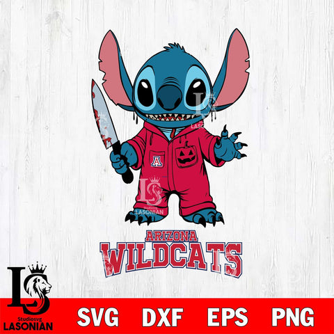 Arizona Wildcats Stitch Horror 2 Svg Eps Dxf Png File, NCAA svg, Digital Download, Instant Download