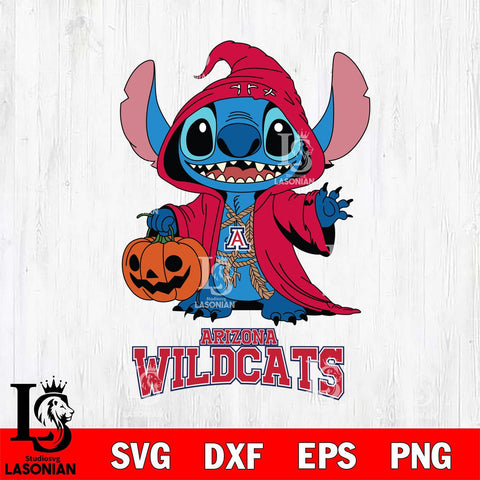 Arizona Wildcats Stitch Horror Svg Eps Dxf Png File, NCAA svg, Digital Download, Instant Download