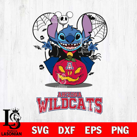 Arizona Wildcats Stitch Horror Halloween Svg Eps Dxf Png File, Digital Download, Instant Download