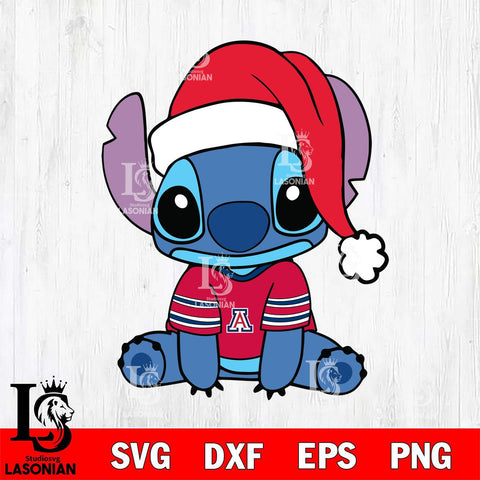 Arizona Wildcats Stitch Merry Christmas Svg Eps Dxf Png File, Digital Download, Instant Download