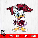 Arkansas Razorbacks Fancy Daisy Duck Disney Svg Eps Dxf Png File, Digital Download, Instant Download