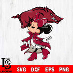 Arkansas Razorbacks Glamorous Minnie Svg Eps Dxf Png File, Digital Download, Instant Download