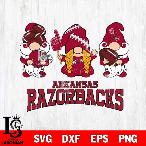 Arkansas Razorbacks 3 Gnomes Football Svg Eps Dxf Png File, Digital Download, Instant Download