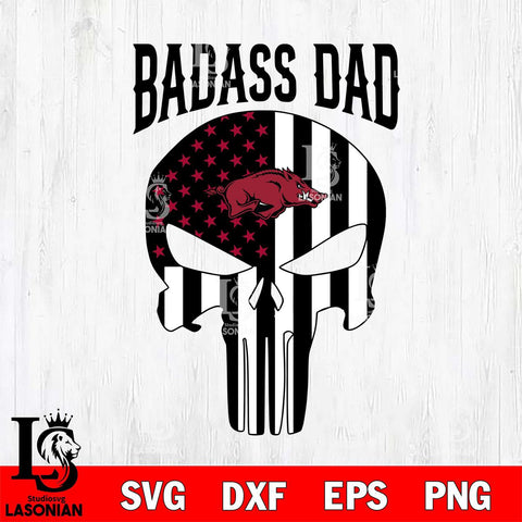 Arkansas Razorbacks Badass Dad Svg Eps Dxf Png File, Digital Download, Instant Download