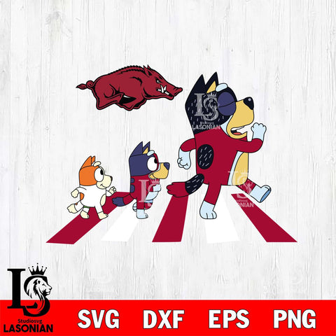 Arkansas Razorbacks Bluey 6 Svg Eps Dxf Png File, Digital Download, Instant Download