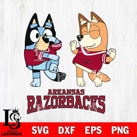 Arkansas Razorbacks Bluey Chilli Sport Svg Eps Dxf Png File, Digital Download, Instant Download