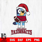 Arkansas Razorbacks Bluey Christmas Svg Eps Dxf Png File, Digital Download