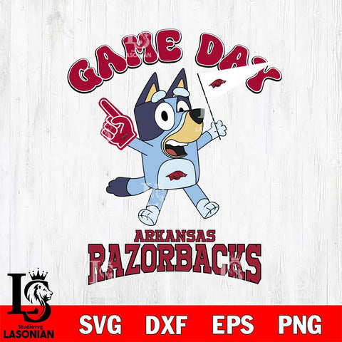 Arkansas Razorbacks Bluey Game Day Svg Eps Dxf Png File, Digital Download, Instant Download