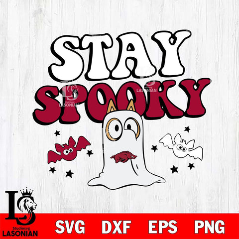 Arkansas Razorbacks Bluey Halloween Stay Spooky Svg Eps Dxf Png File, Digital Download, Instant Download