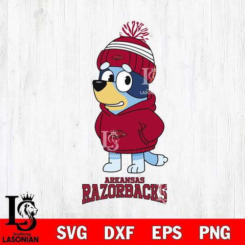 Arkansas Razorbacks Bluey Hoodie rugby Svg Eps Dxf Png File, Digital Download ,Instant Download, Cricut File