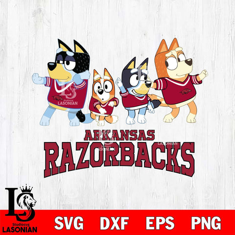 Arkansas Razorbacks Bluey Mode Dance Squats Svg Eps Dxf Png File, Digital Download, Instant Download