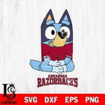 Arkansas Razorbacks Bluey Styles Football Svg Eps Dxf Png File,NCAA Svg Files,Bluey svg ,Digital Download ,Instant Download, Cricut File