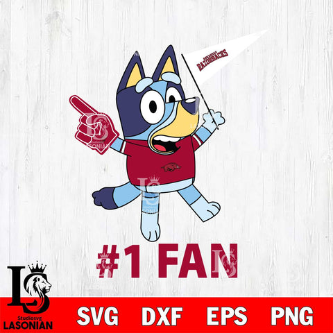 Arkansas Razorbacks Bluey #1 Fan Svg Eps Dxf Png File,NCAA Svg Files,Bluey svg ,Digital Download ,Instant Download, Cricut File