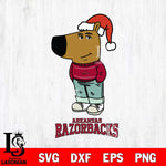 Arkansas Razorbacks Chill Guy Christmas Svg Eps Dxf Png File,NCAA Svg Files,Chill Guy svg ,Digital Download ,Instant Download, Cricut File