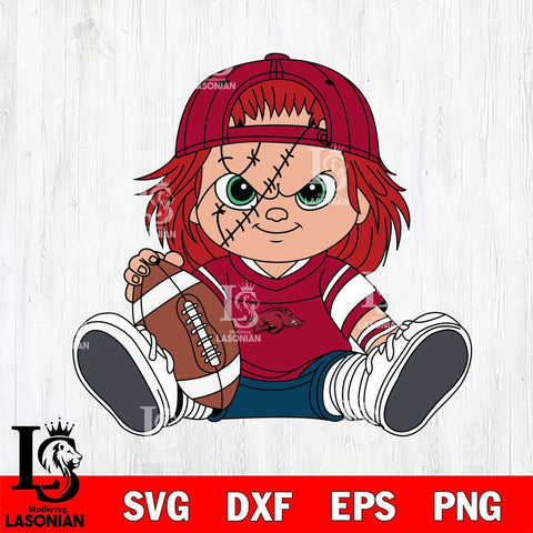 Arkansas Razorbacks Chucky Horror 11 Svg Eps Dxf Png File, NCAA svg, Digital Download, Instant Download