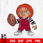 Arkansas Razorbacks Chucky Horror 12 Svg Eps Dxf Png File, NCAA svg, Digital Download, Instant Download