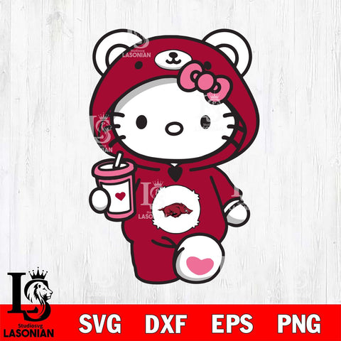 Arkansas Razorbacks Cute Hello Kitty Svg Eps Dxf Png File, Digital Download, Instant Download