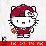 Arkansas Razorbacks Cute Hello Kitty Football 10 Svg Eps Dxf Png File, NCAA svg, Digital Download, Instant Download