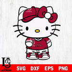 Arkansas Razorbacks Cute Hello Kitty Football 2 Svg Eps Dxf Png File, NCAA svg, Digital Download, Instant Download