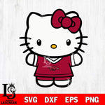 Arkansas Razorbacks Cute Hello Kitty Football 6 Svg Eps Dxf Png File, NCAA svg, Digital Download, Instant Download