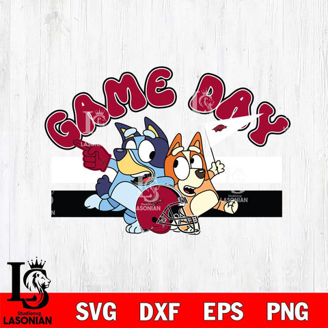 Arkansas Razorbacks Game Day Bluey Svg Eps Dxf Png File, Digital Download, Instant Download