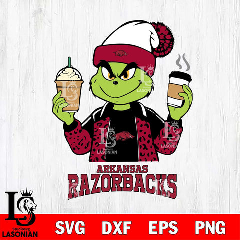 Arkansas Razorbacks Grinch 2 coffee Svg Eps Dxf Png File, Digital Download, Instant Download