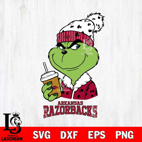 Arkansas Razorbacks Grinch hat Svg Eps Dxf Png File, Digital Download, Instant Download