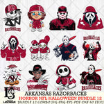 Arkansas Razorbacks Halloween Bundle 12 SVG Svg Eps Dxf Png File, NCAA bundle svg, Digital Download, Instant Download