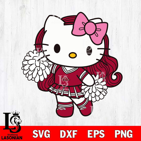 Arkansas Razorbacks Hello Kitty Cheerleader 7 Svg Eps Dxf Png File, Digital Download, Instant Download