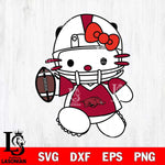 Arkansas Razorbacks Hello Kitty sport 11 Svg Eps Dxf Png File, NCAA svg, Digital Download, Instant Download