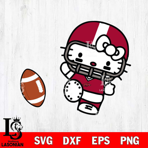 Arkansas Razorbacks Hello Kitty sport 12 Svg Eps Dxf Png File, NCAA svg, Digital Download, Instant Download