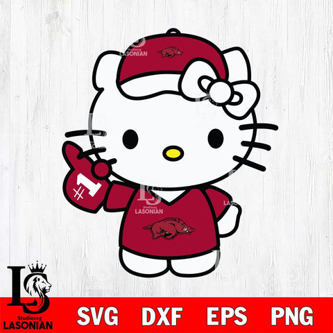 Arkansas Razorbacks Hello Kitty sport 5 Svg Eps Dxf Png File, NCAA svg, Digital Download, Instant Download