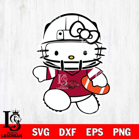 Arkansas Razorbacks Hello Kitty sport 8 Svg Eps Dxf Png File, NCAA svg, Digital Download, Instant Download