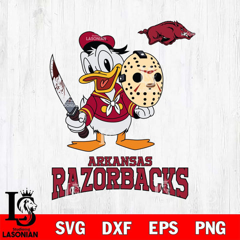 Arkansas Razorbacks Jason Voorhees 12 Svg Eps Dxf Png File, Digital Download