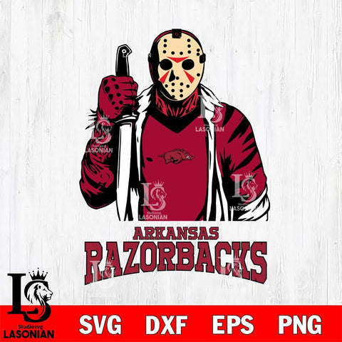 Arkansas Razorbacks Jason Voorhees 6 Svg Eps Dxf Png File, Digital Download