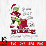 Arkansas Razorbacks Merry kissmyass grinch Svg Eps Dxf Png File,NCAA Svg Files,Digital Download,Sublimation,Instant Download